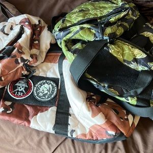 Camo Duffle Bag with orange liner by Zero Foxtrot